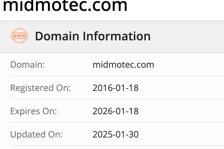 Midmotec домен домен Midmotec