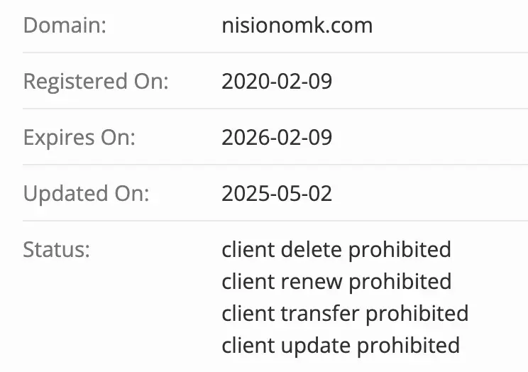 Nisionomk домен домен Nisionomk
