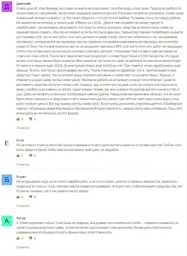 Макеев Трейд Отзывы Макеев Трейд Отзывы