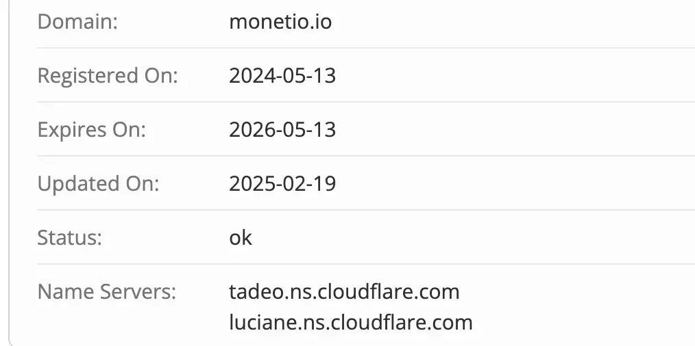 монетио домен домен Monetio