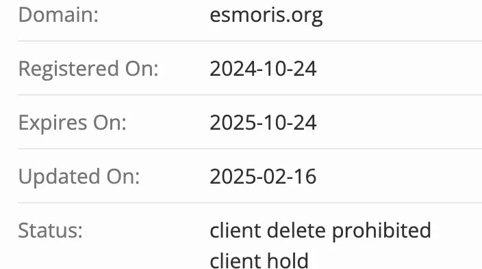 Esmoris LTD домен домен Esmoris LTD