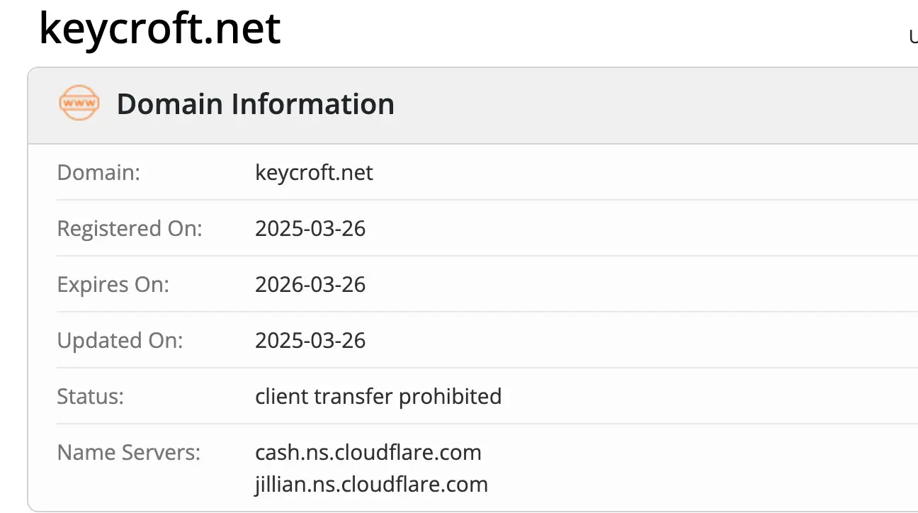 домен Keycroft Finance Limited Keycroft Finance Limited домен