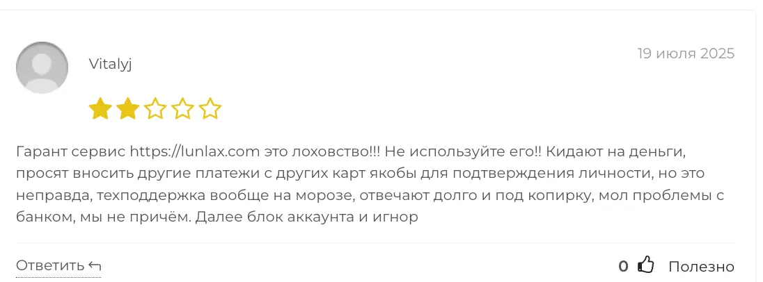 Lunlax отзыв клиента отзыв о Lunlax
