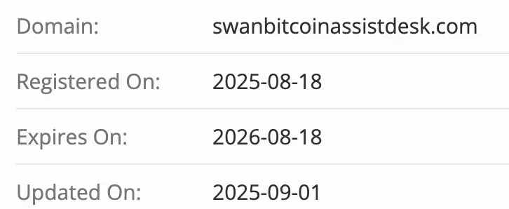 домен Swan Bitcoin Assist Desk