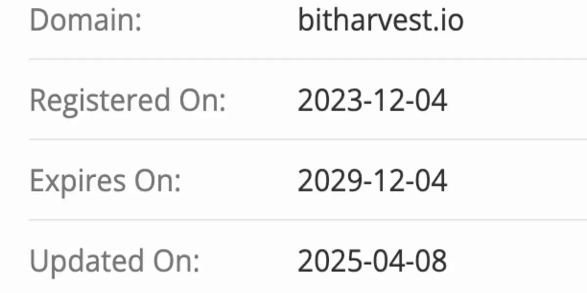 BitHarvest домен домен BitHarvest