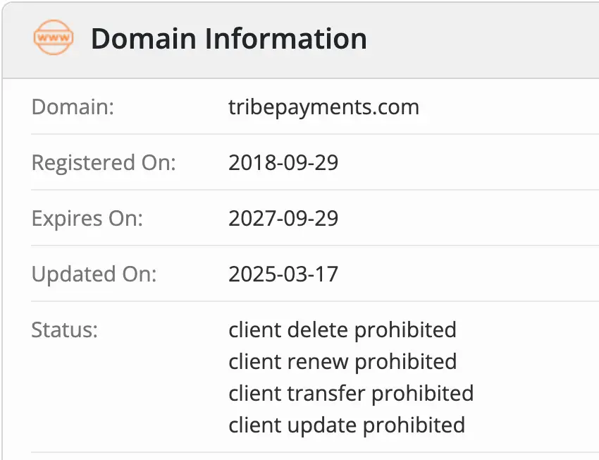 Tribe Payments домен домен Tribe Payments