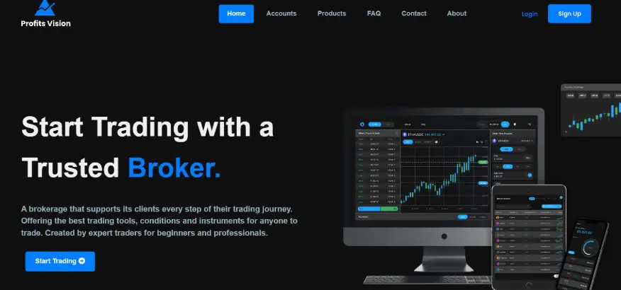 Profits Vision сайт страница сайта Profits Vision