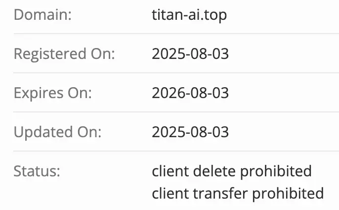Titan AI домен домен Titan AI