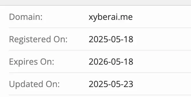 XyberAI домен домен XyberAI