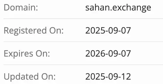 домен Sahan Exchange