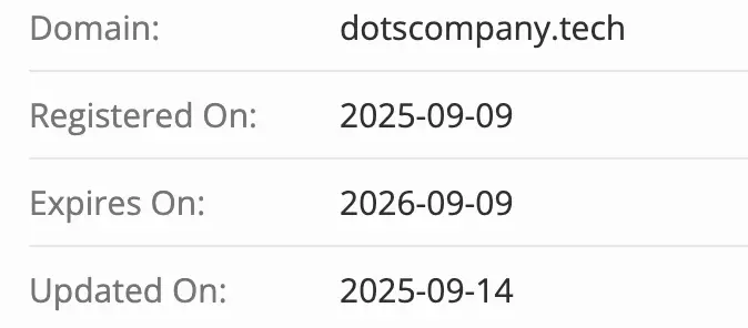 Dots Technologies домен домен Dots Technologies