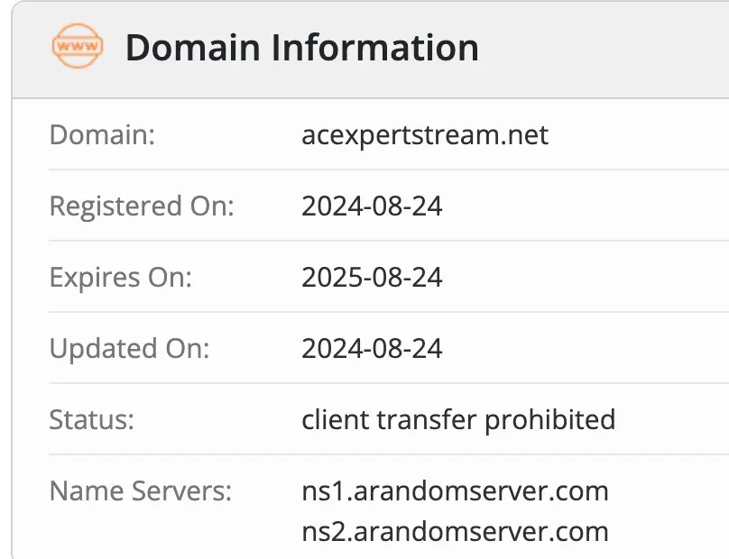 Acexpertstream домен
