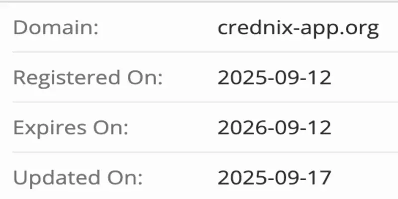 Crednix App домен домен Crednix App