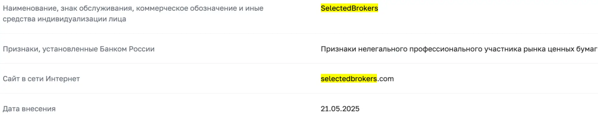 SelectedBrokers обман SelectedBrokers скам