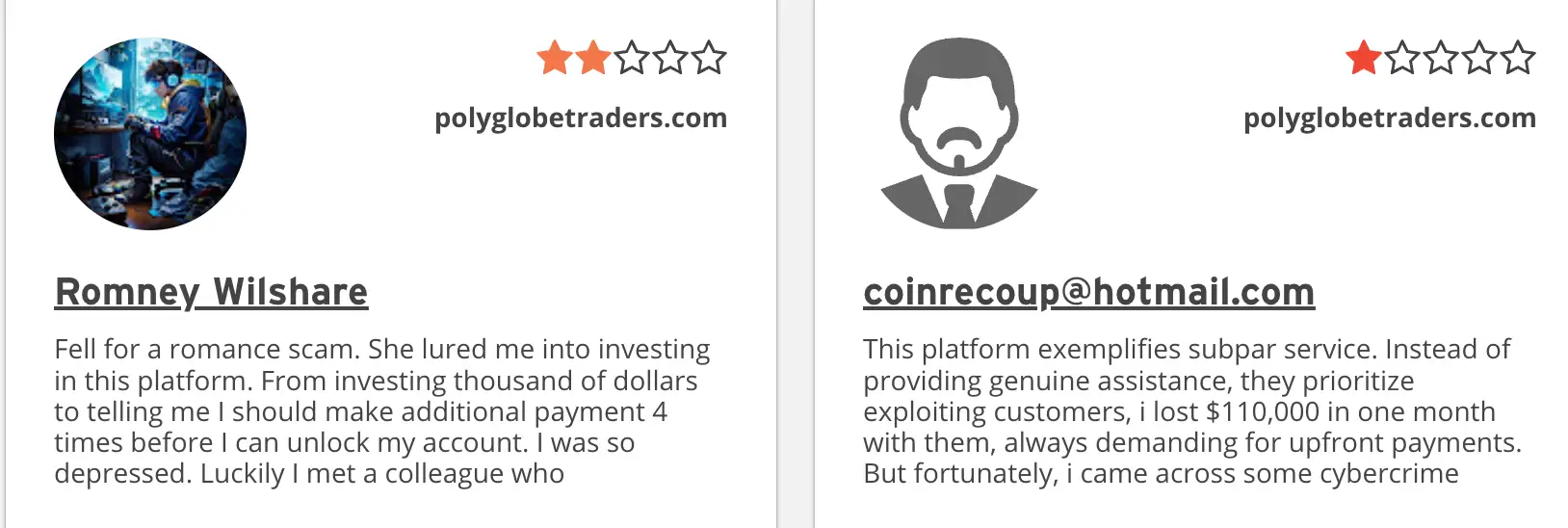 отзыв о PolyGlobe Traders PolyGlobe Traders отзывы