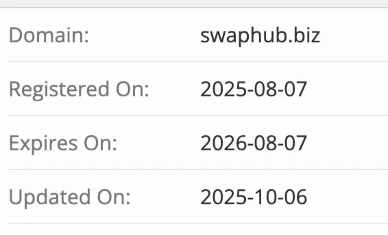 SwapHub домен домен SwapHub