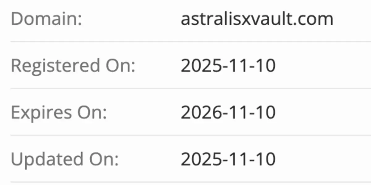 AstralisX Vault домен домен AstralisX Vault