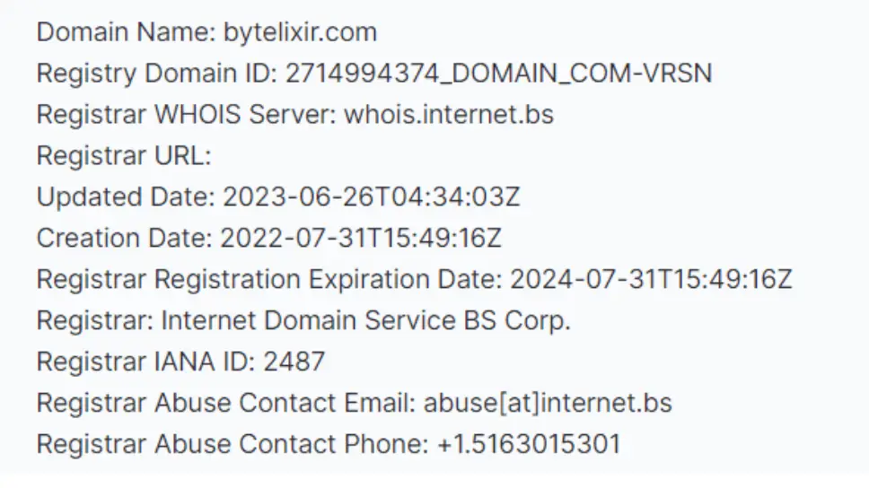 ByteLixir скам