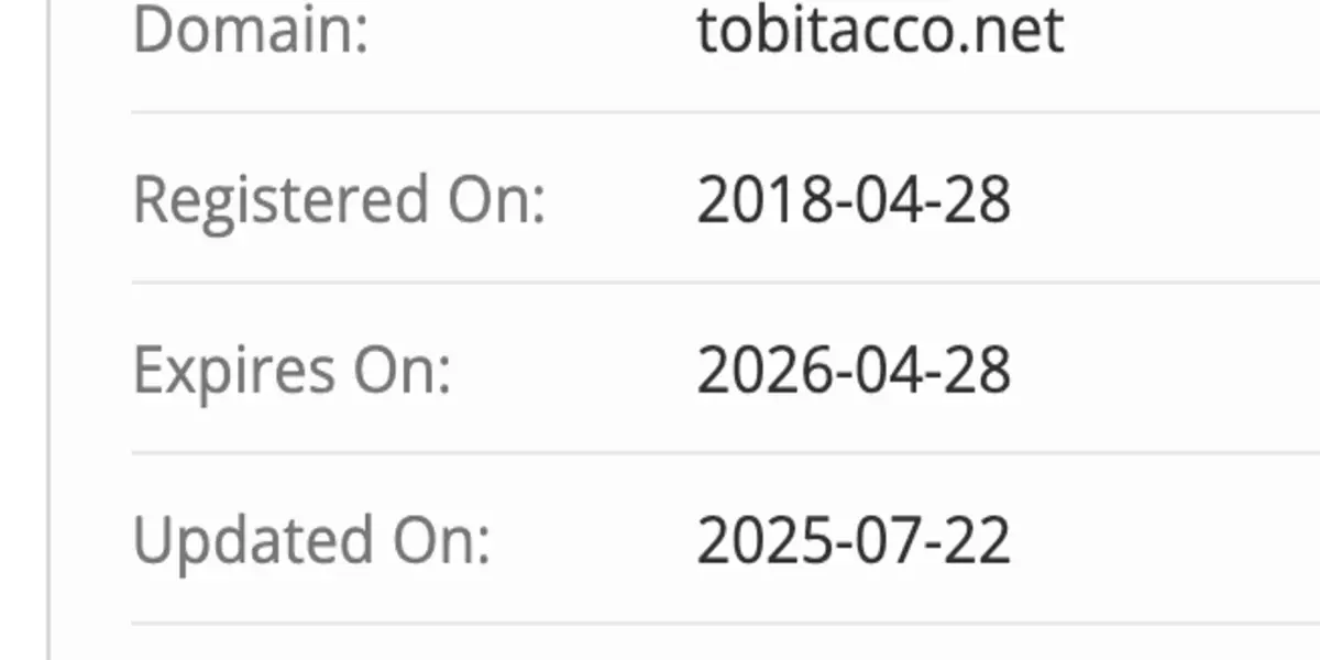 Tobitacco домен домен Tobitacco