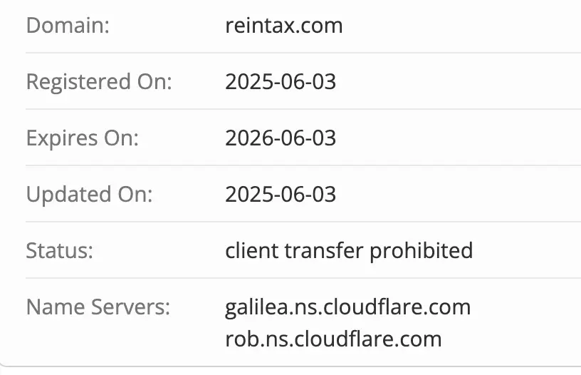 Reintax домен домен Reintax