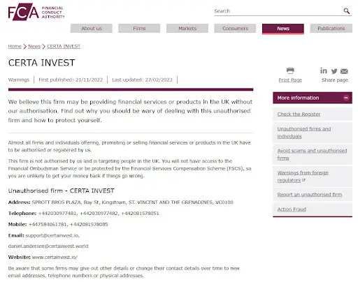 Обзор certainvest.io