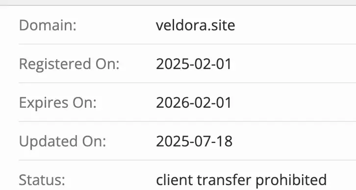Veldora Trading домен домен Veldora Trading