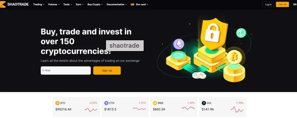 страница сайта ShaoTrade