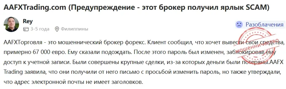 AAFX Trading скам