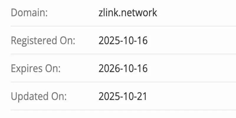 Zlink домен домен Zlink