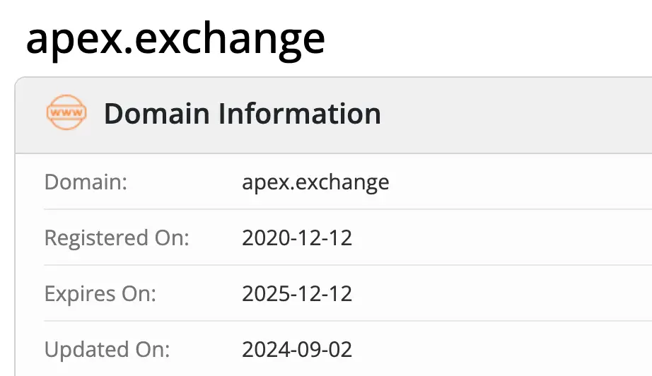 домен ApeX Protocol ApeX Protocol домен