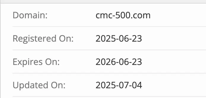 CMC 500 домен домен CMC 500