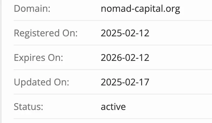 Nomad Capital домен домен Nomad Capital