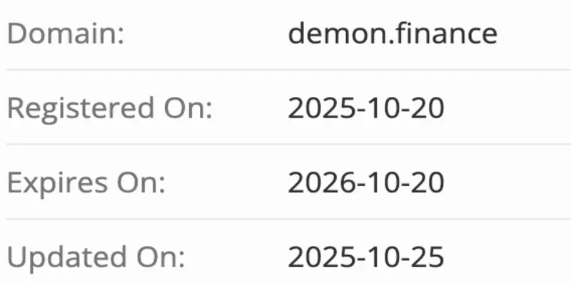 домен Demon Finance