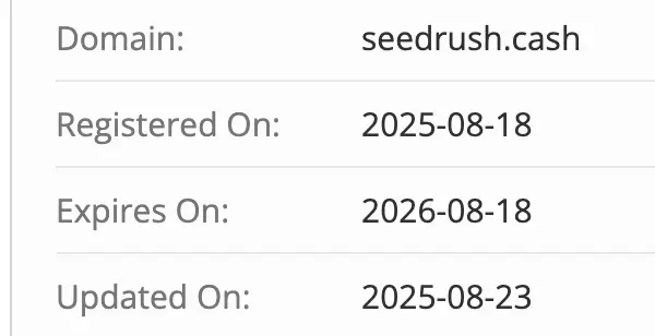 SeedRush домен домен SeedRush