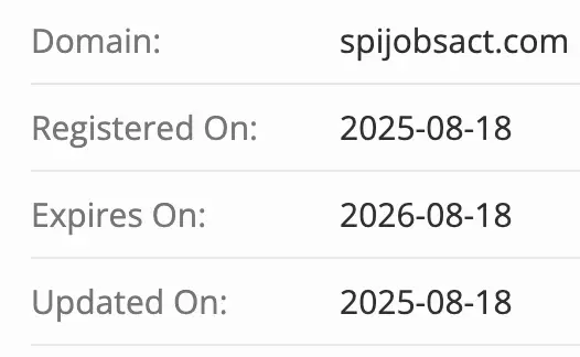 домен SPI Jobs Act