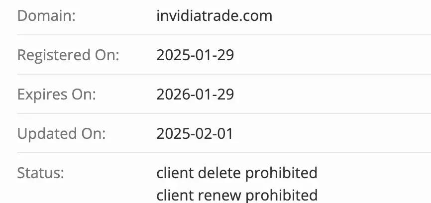 Invidia Trade домен домен Invidia Trade