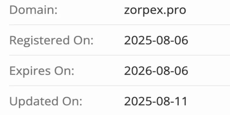 ZORPEX домен домен ZORPEX