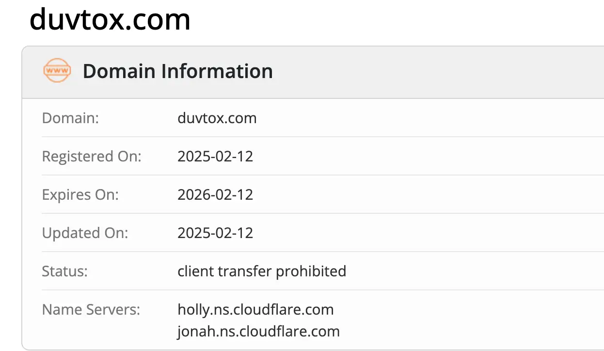 Duvtox домен