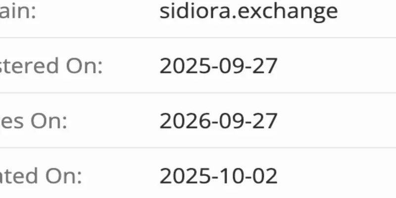 домен Sidiora Exchange
