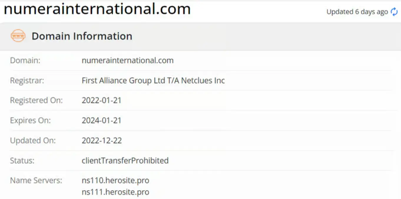 Numera International Limited обзор обзор Numera International Limited