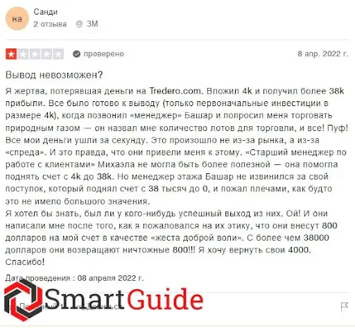Отзывы о tredero.co Отзывы о tredero.co