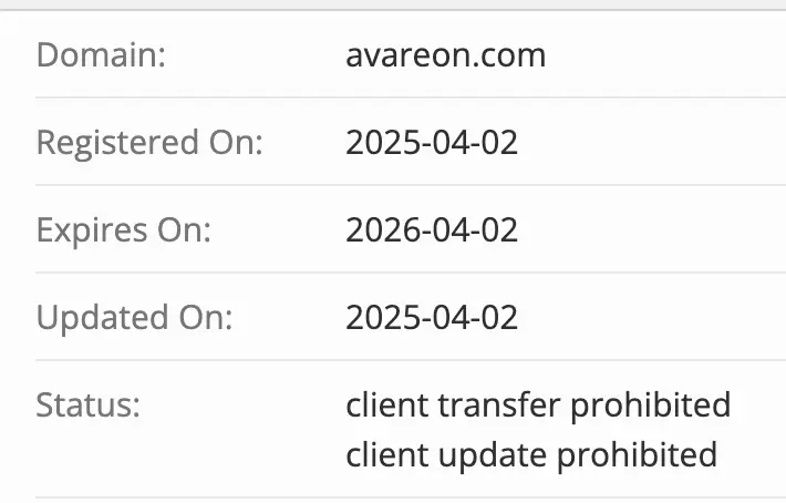Avareon Ltd. домен домен Avareon Ltd.