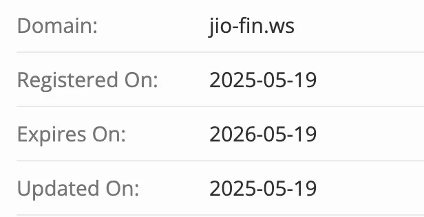 Jio Financial Services Limited домен домен Jio Financial Services Limited