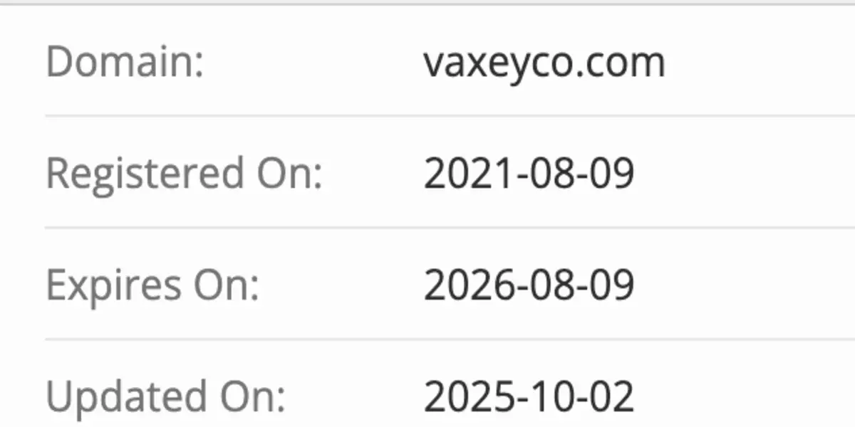 Vaxeyco домен домен Vaxeyco
