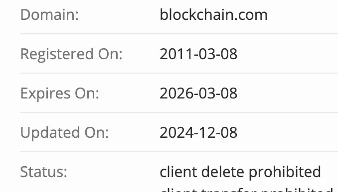 Blockchain.com домен домен Blockchain.com