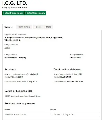 Регистрация лохотрона ICG Регистрация лохотрона ICG