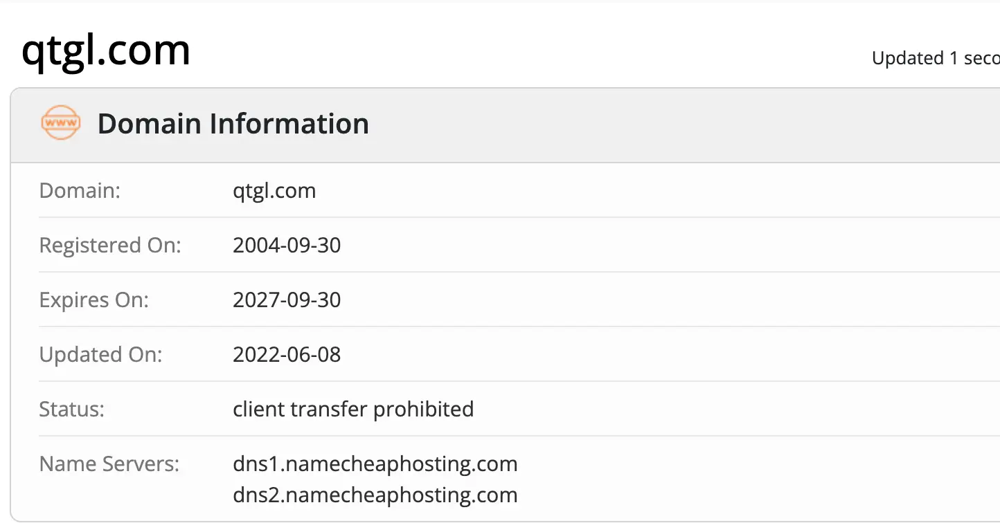 домен QTG Limited QTG Limited домен