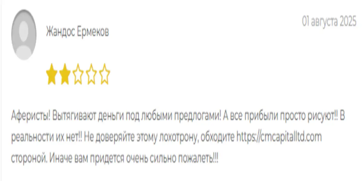CMC Capital мнение клиента мнение о CMC Capital