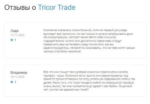 Tricor Trade отзывы Tricor Trade отзывы