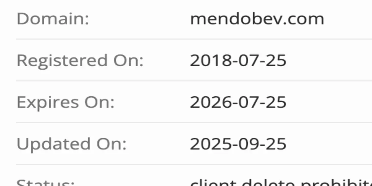 Mendobev домен домен Mendobev